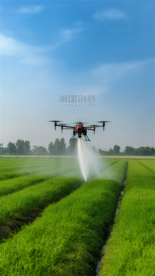 无人机飞行灌溉浇水洒水打农药喷洒肥料农田田地里40