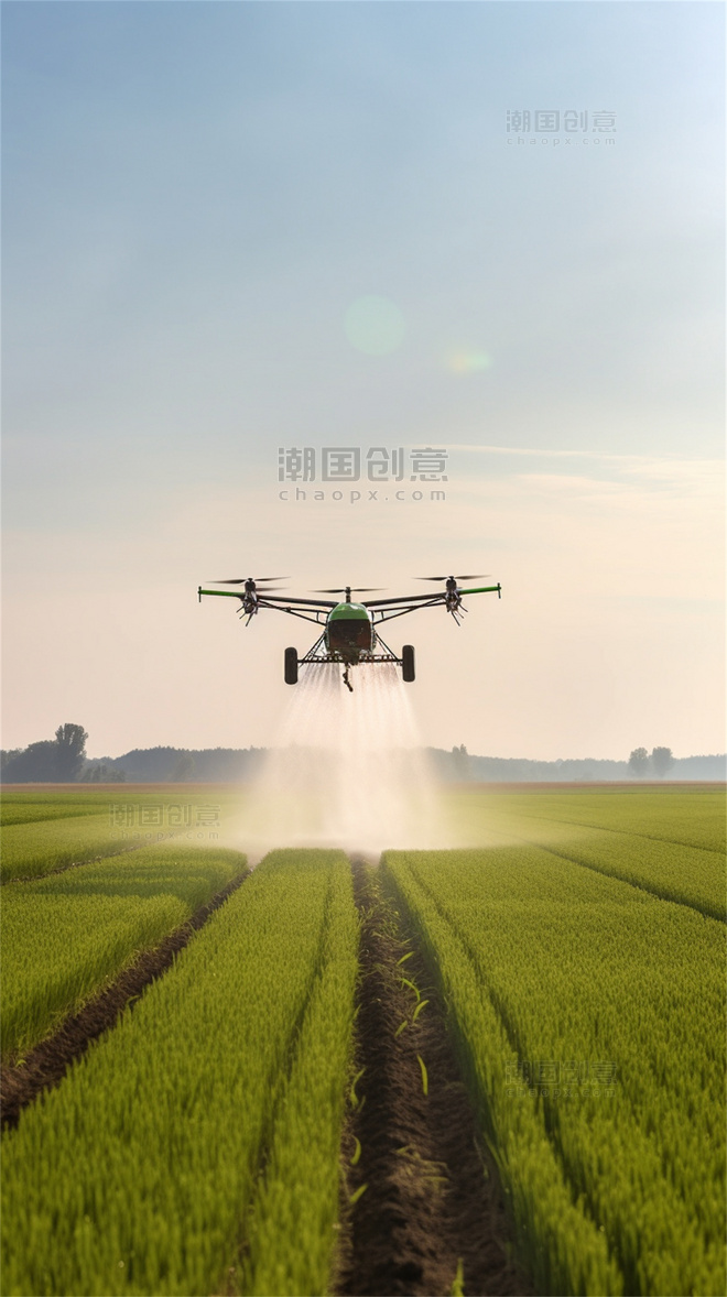 无人机飞行灌溉浇水洒水打农药喷洒肥料农田田地里30