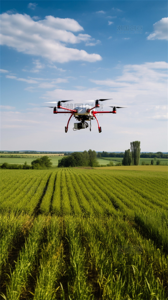 无人机飞行灌溉浇水洒水打农药喷洒肥料农田田地里5