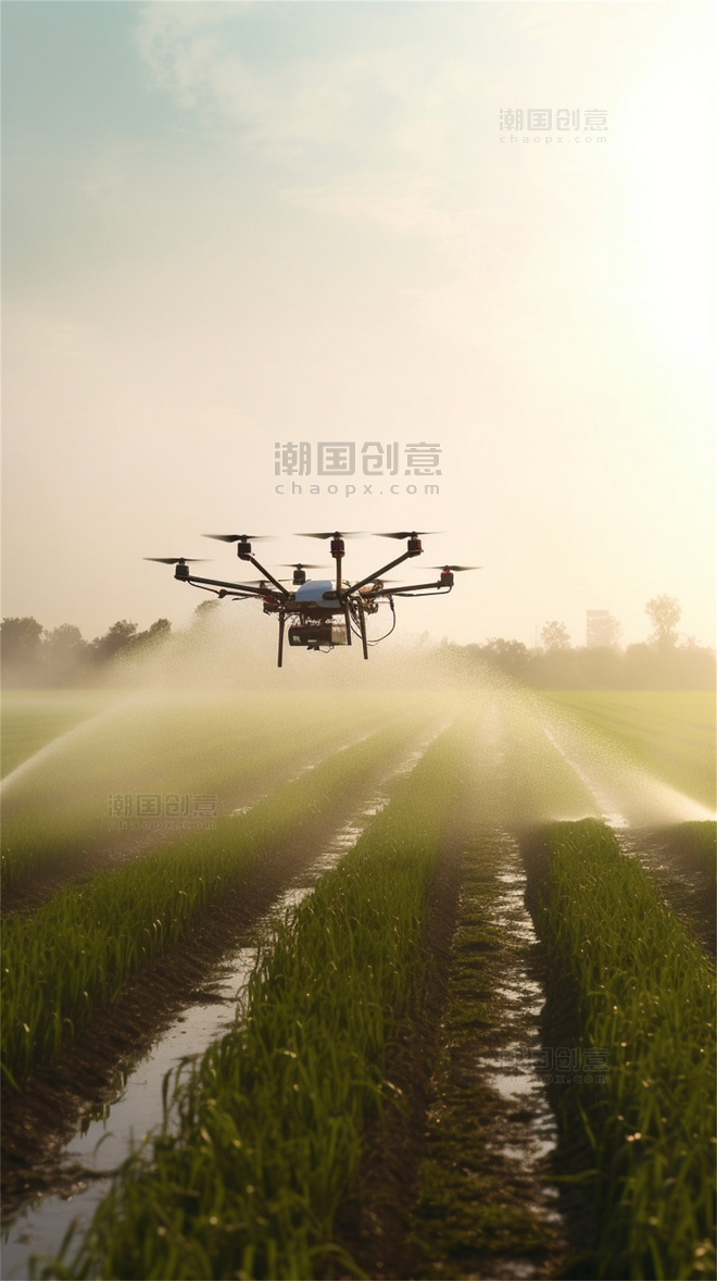 无人机飞行灌溉浇水洒水打农药喷洒肥料农田田地里28