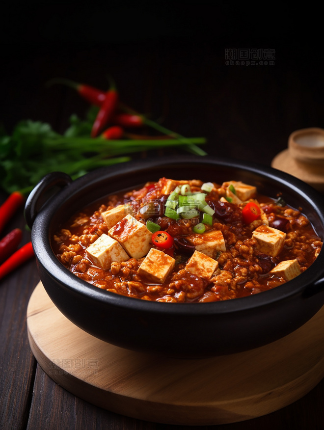 中餐中式餐饮麻婆豆腐川菜中国菜摄影图高清食物拍摄