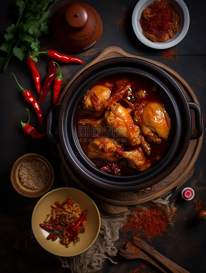 炖鸡肉中餐中式餐饮川菜中国菜摄影图高清食物拍摄