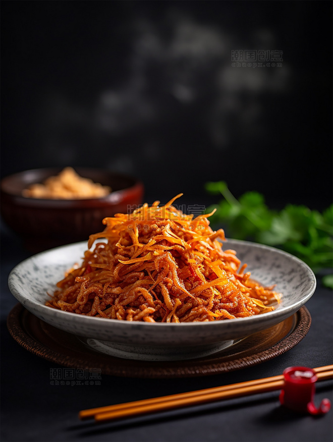 萝卜炒肉丝中餐中式餐饮川菜中国菜摄影图高清食物拍摄