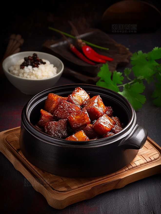 美味中餐红烧肉中式餐饮川菜中国菜摄影图高清食物拍摄