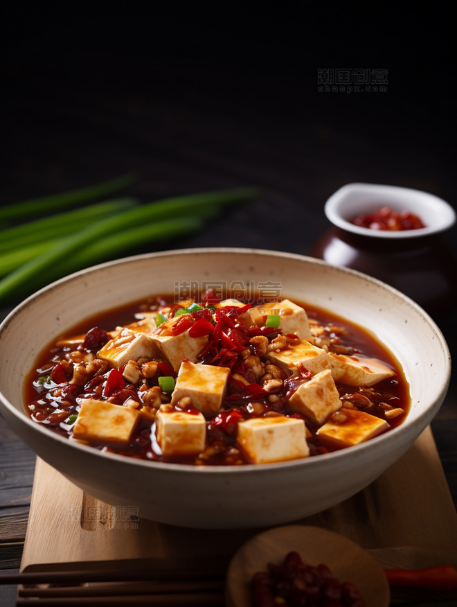 麻婆豆腐中餐中式餐饮川菜中国菜摄影图高清食物拍摄