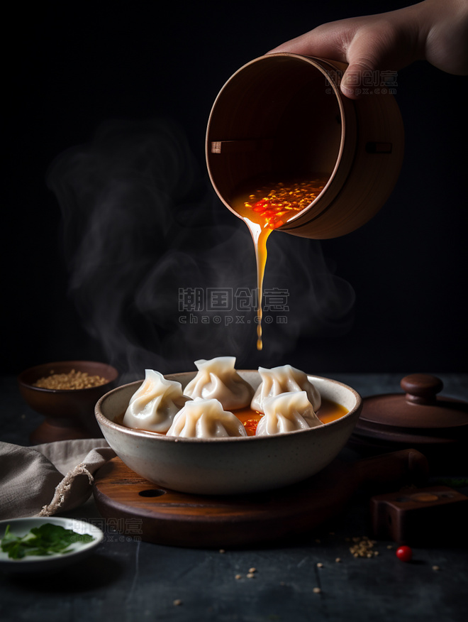 食物拍摄美味馄饨中餐中式餐饮川菜中国菜摄影图高清
