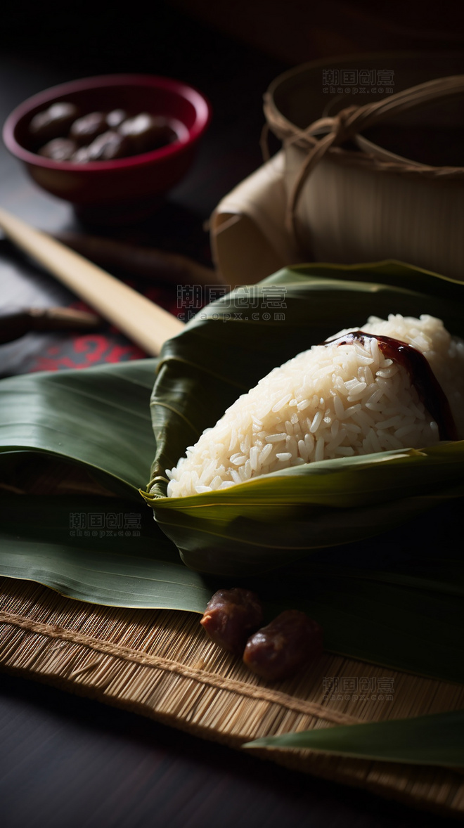 端午节糯米粽子美食特色中国传统节日美味粽子摄影图高清食物拍摄
