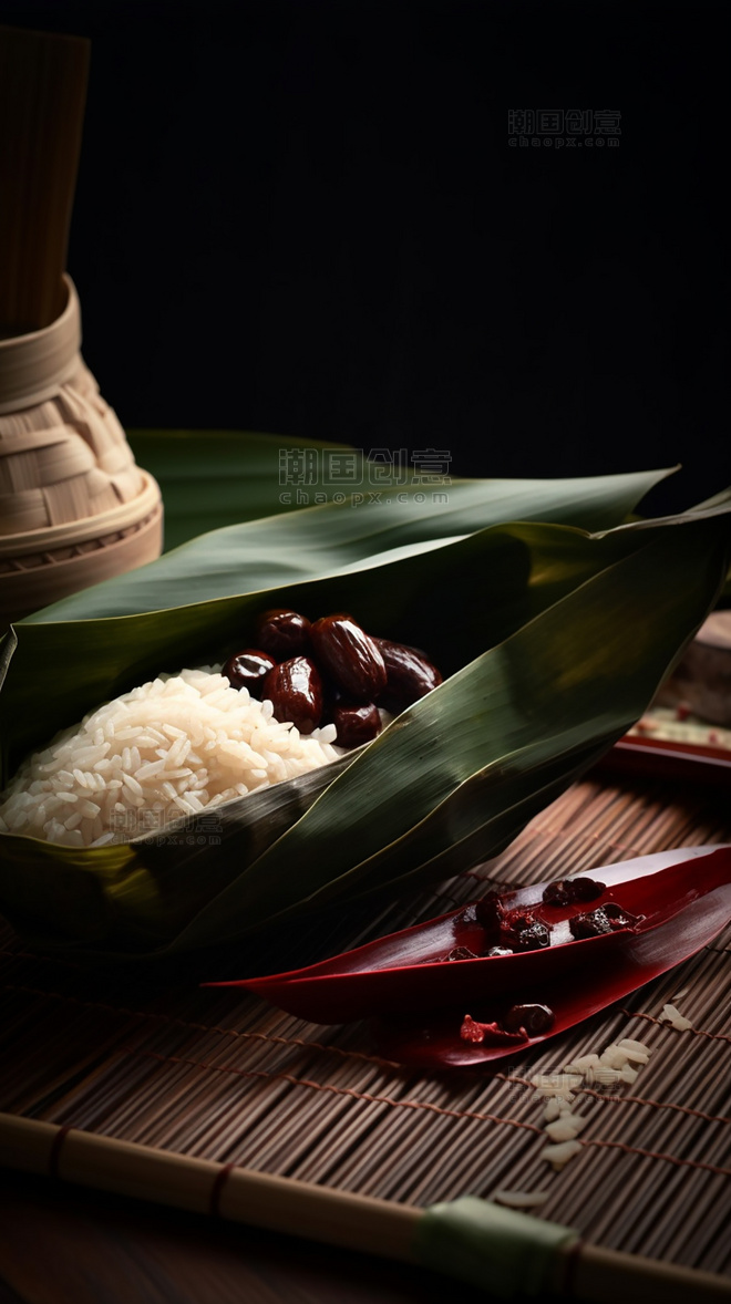美味粽子摄影图高清食物拍摄美食特色中国传统节日端午节糯米粽子