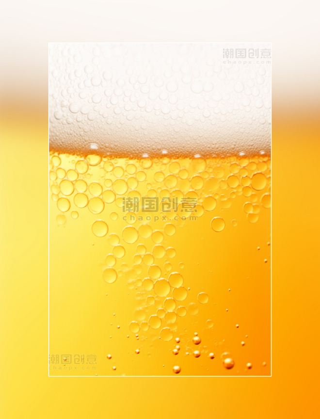 啤酒黄色气泡背景