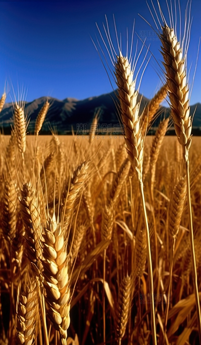 小麦麦田麦穗农作物丰收小满收获秋天秋季