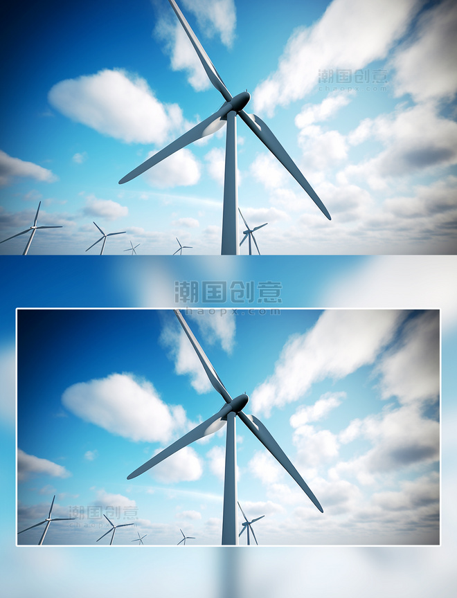 白色风扇风能摄影新能源环保