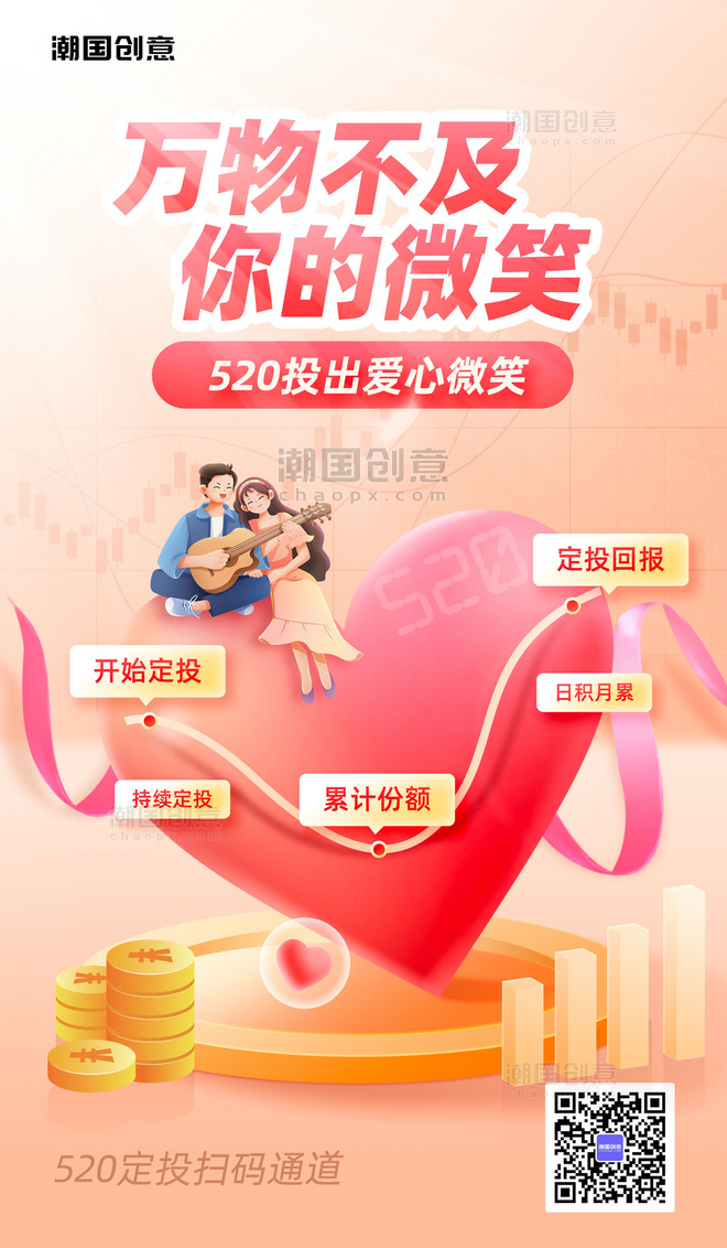 情人节520节日祝福金融保险营销海报