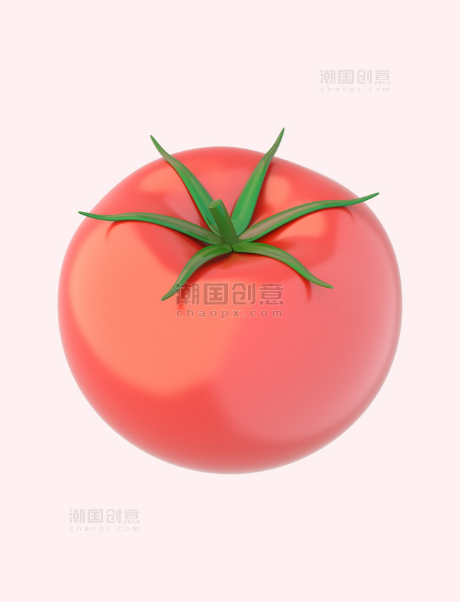 番茄红色3d立体农业免扣元素