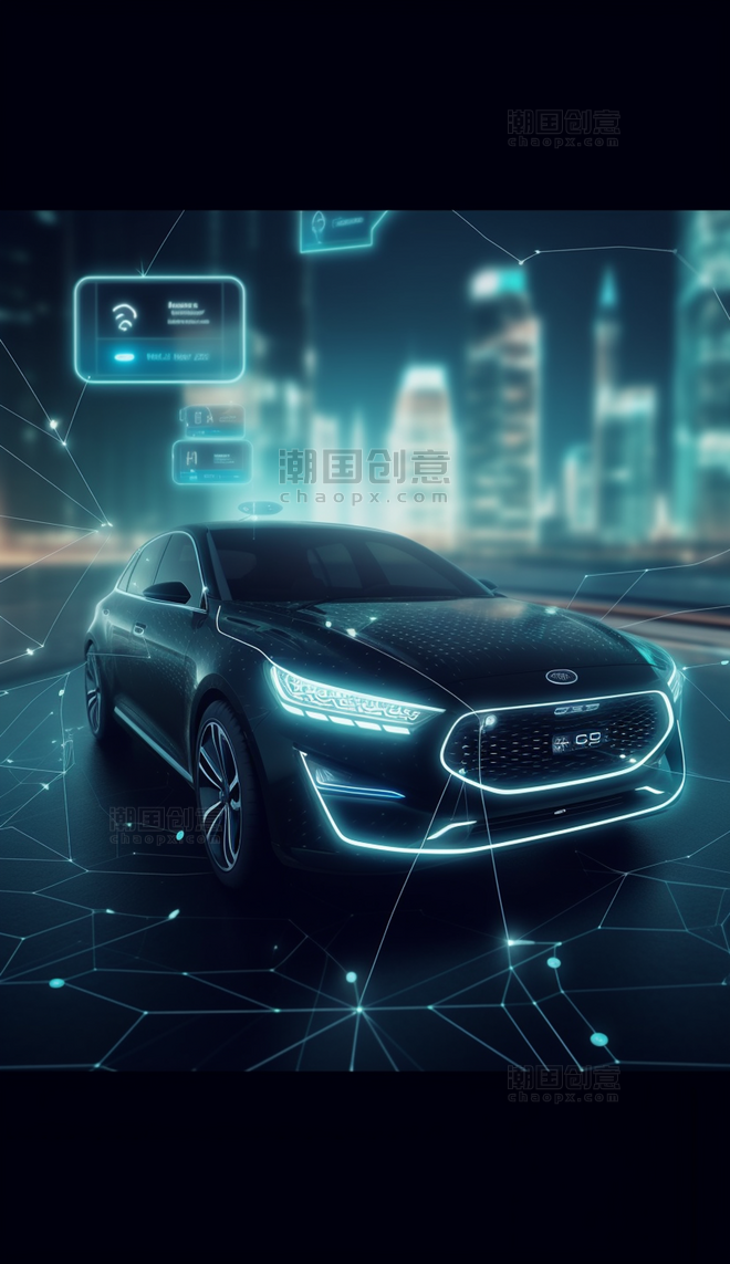 智能驾驶科技全息汽车数字化城市