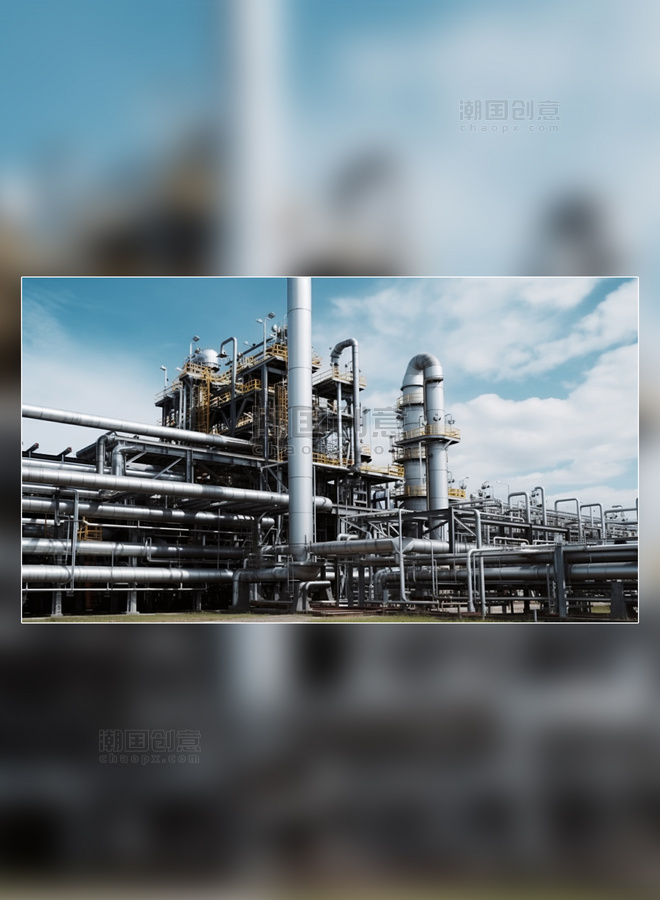 参观天然气加工厂然气和石油工业摄影图