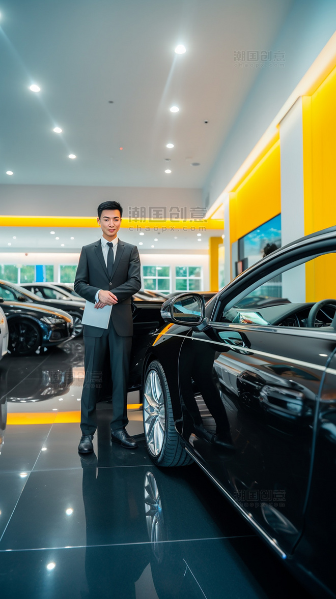 4S店的汽车销售人员汽车行业摄影图