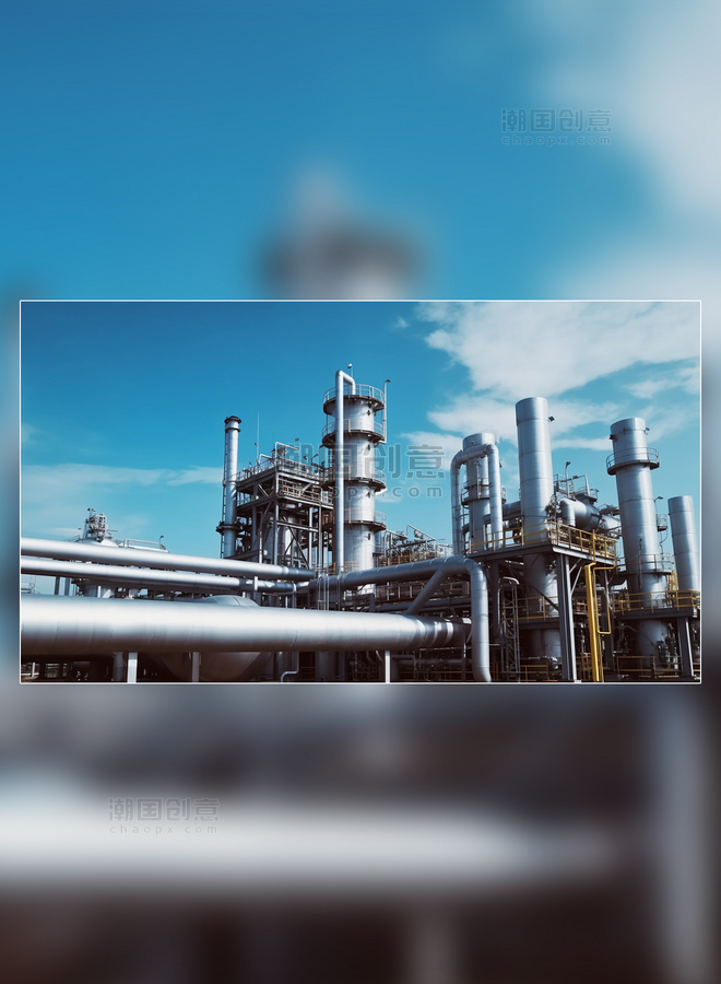 天然气加工厂然气和石油工业摄影图