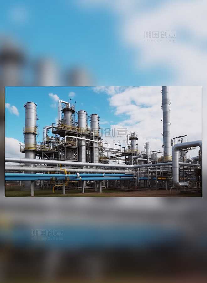 石油工业参观天然气加工厂然气和石油工业摄影图