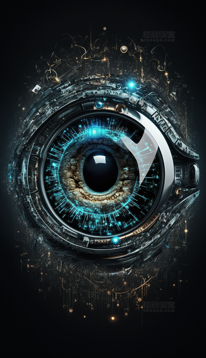 科技眼球未来金属世界之眼眼睛