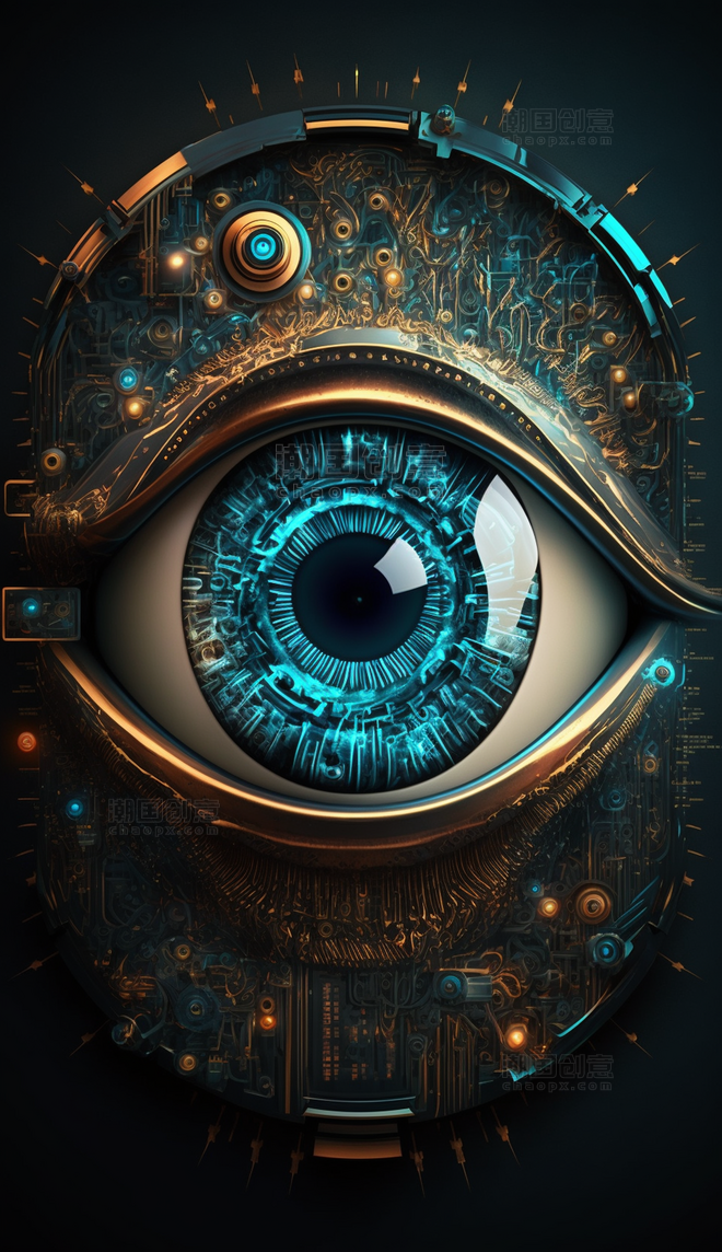 科技眼球未来金属世界之眼眼睛