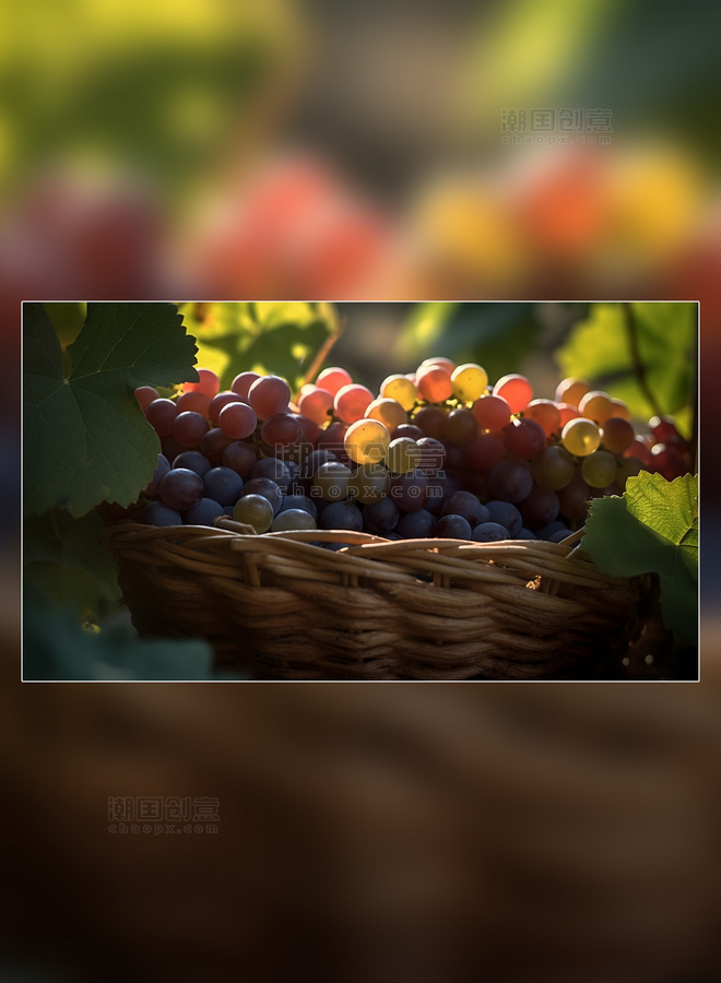 新鲜水果实拍大棚采摘葡萄园水果农场新鲜葡萄摄影图