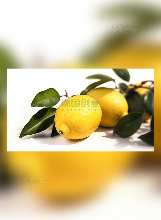 成熟水果柠檬水果新鲜柠檬农业果树摄影图
