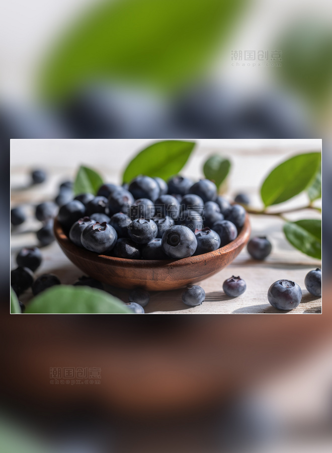 新鲜蓝莓水果农场蓝莓园水果蓝莓农业果树摄影图超级清晰成熟水果