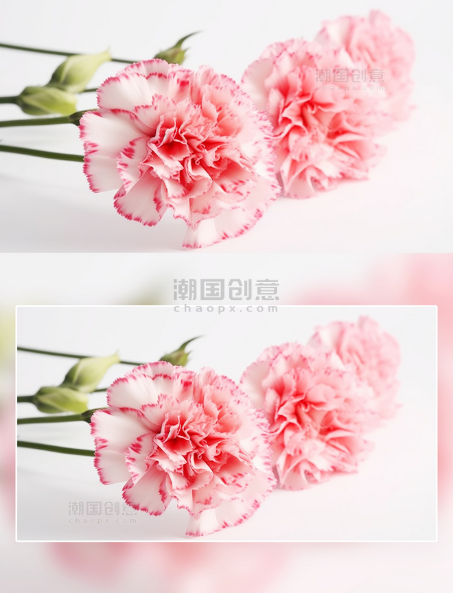 粉红色康乃馨花朵摄影