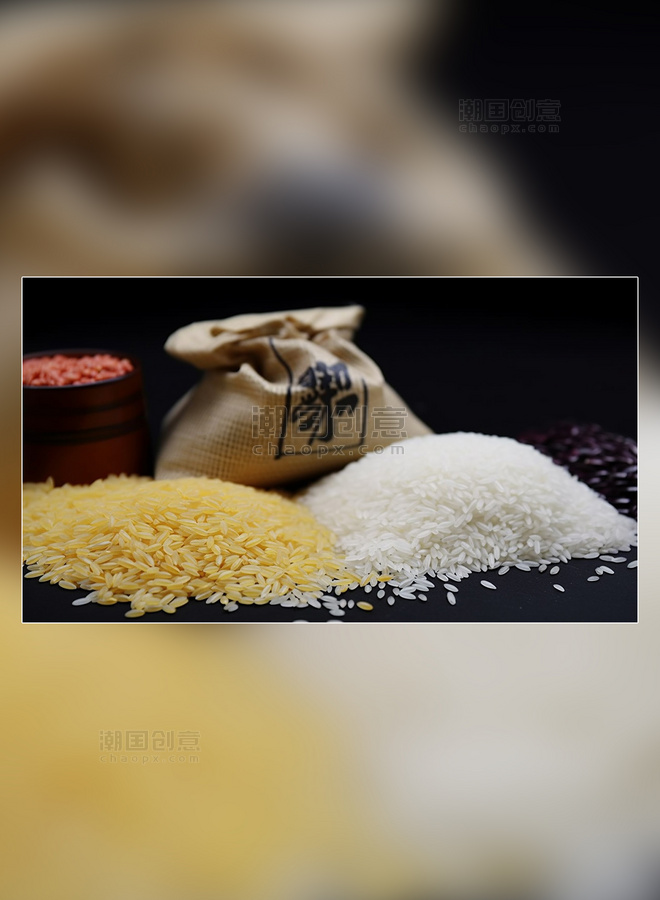 营养米饭大米白色食材粮食主食米饭摄影图