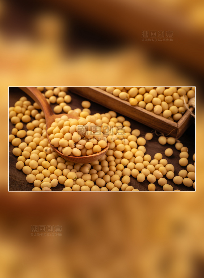 农作物摄影图超级清晰高细节黄豆谷物大豆粮食食物
