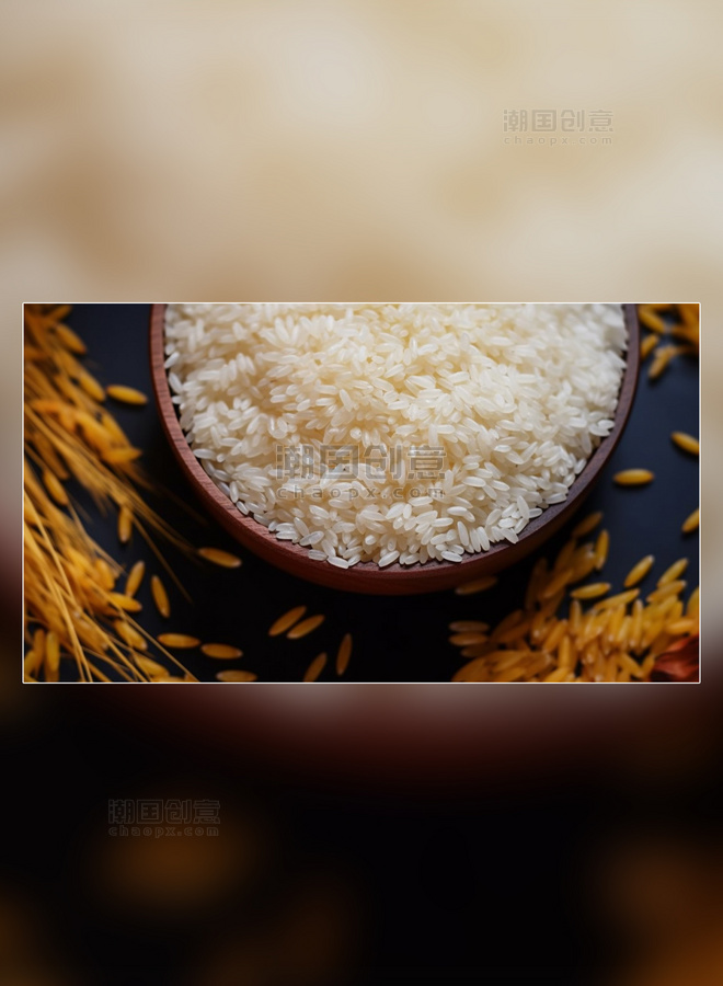 主食大米营养米饭摄影图超级清晰白色食材粮食米饭
