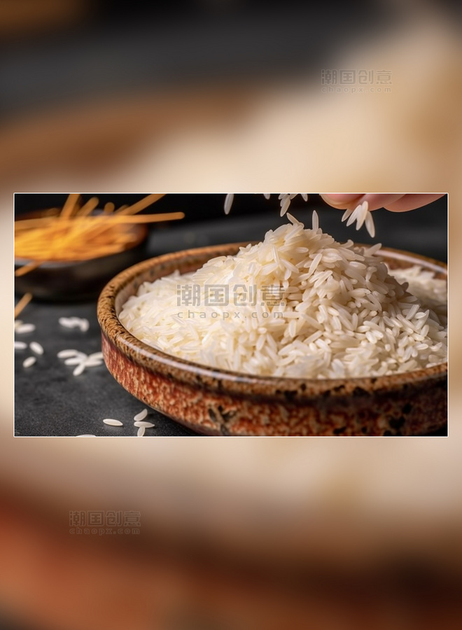 粮食米饭摄影图超级清晰主食白色食材大米营养米饭