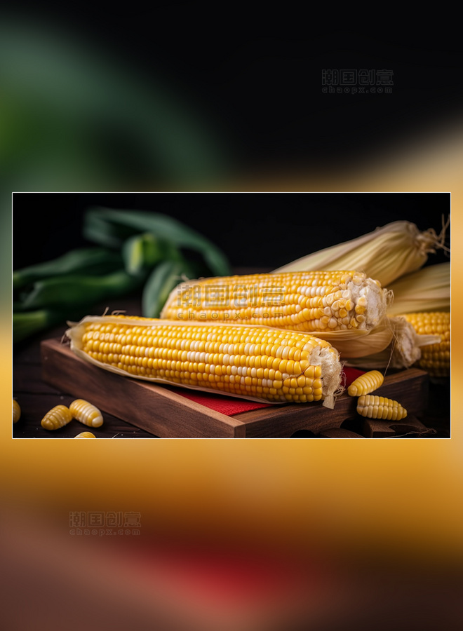 玉米果蔬农作物谷物甜玉米新鲜食材粮食摄影图