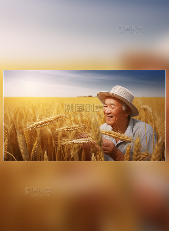 小麦摄影图麦田生长粮食面粉小麦麦穗成熟黄金植物白天