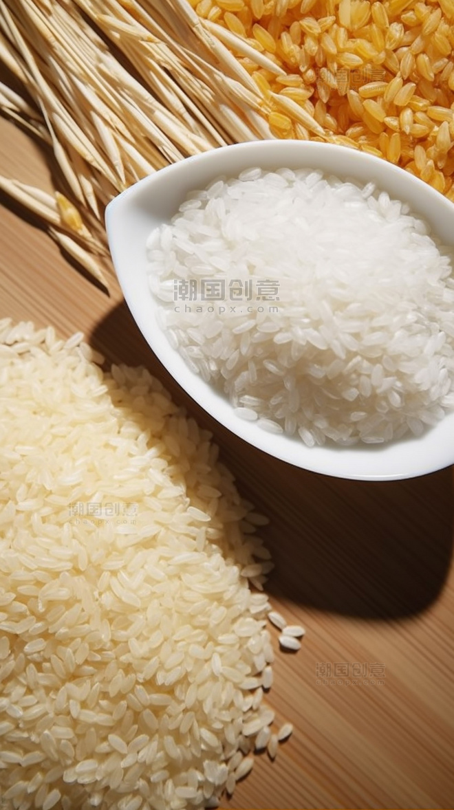 粮食米饭水稻主食白色食材大米营养米饭摄影图超级清晰