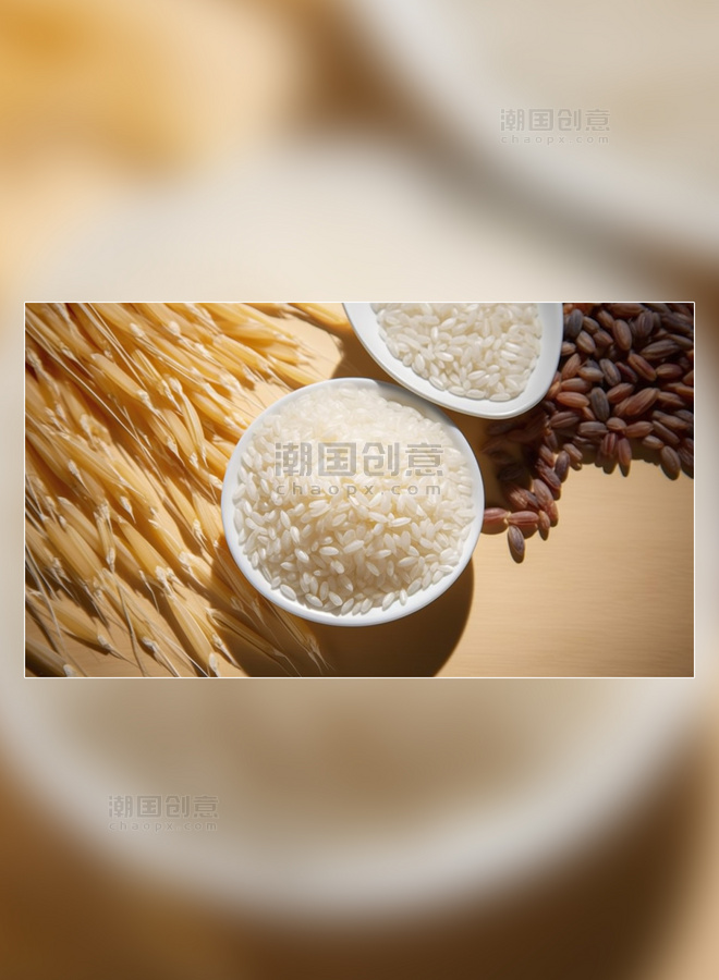 粮食米饭主食大米营养米饭摄影图超级清晰