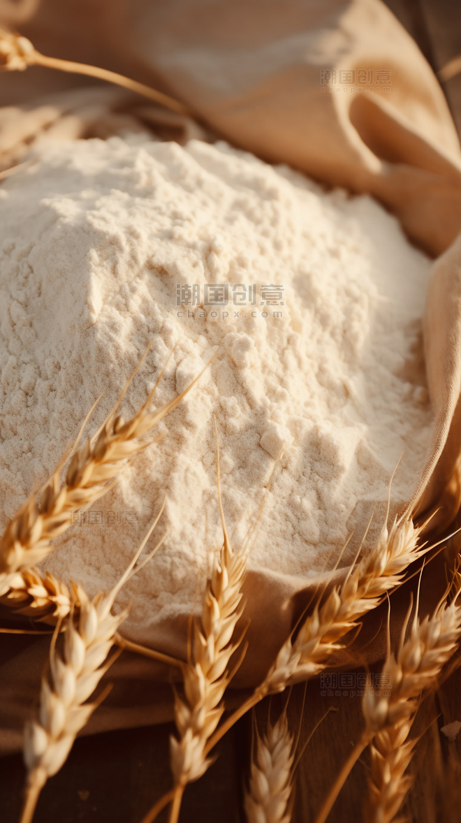 粮食面粉小麦麦穗成熟黄金植物白天摄影图小麦麦田