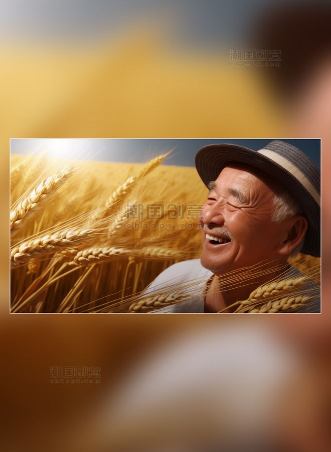 粮食面粉小麦稻穗麦穗粮食农民摄影图