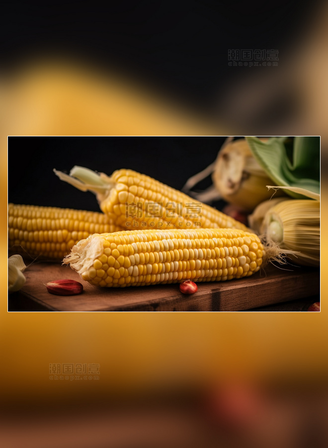 农作物谷物甜玉米新鲜食材玉米果蔬粮食摄影图