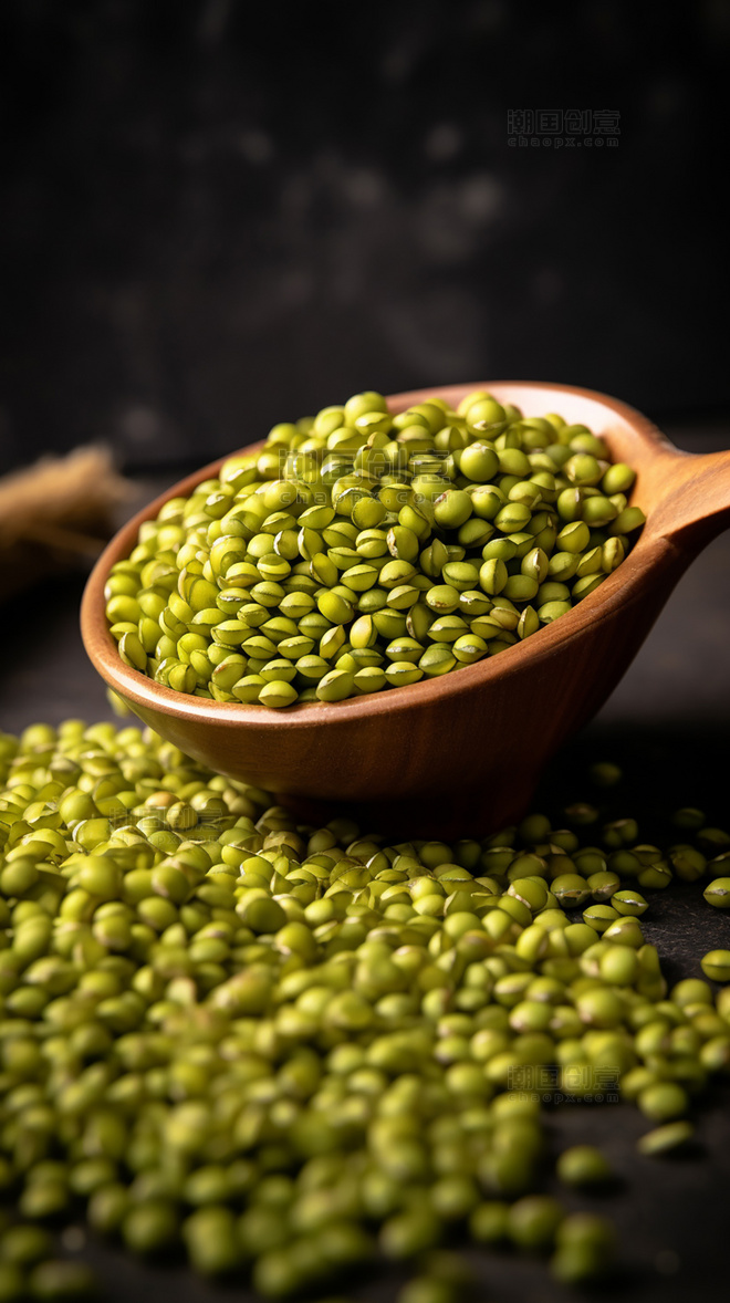 超级绿豆食材绿豆粥五谷杂粮豆类营养物质摄影图