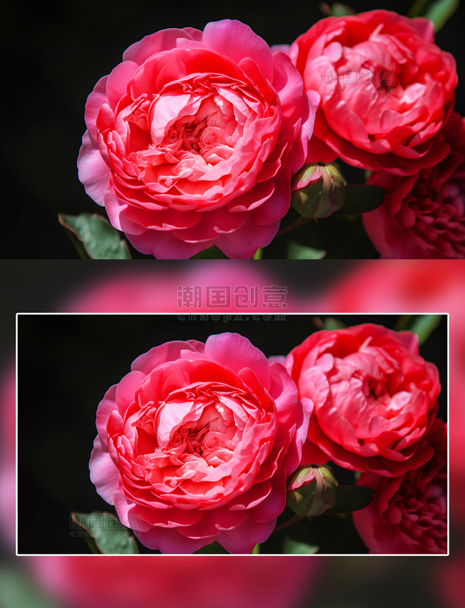 红色芍药花朵花卉摄影
