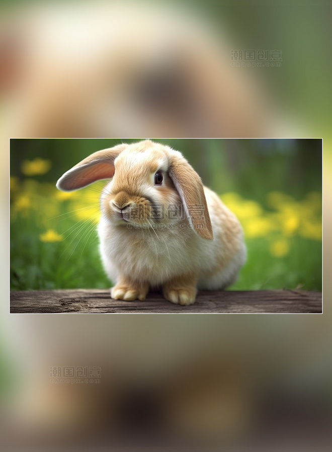 哺乳动物摄影图超级清晰兔子野外白天家畜草地可爱兔子畜牧业