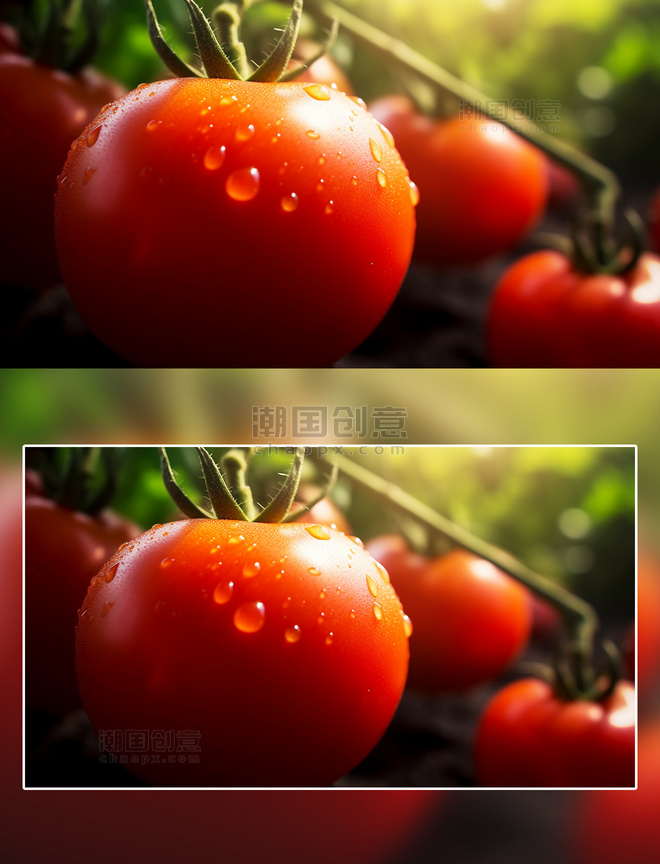 新鲜番茄西红柿水果摄影蔬菜