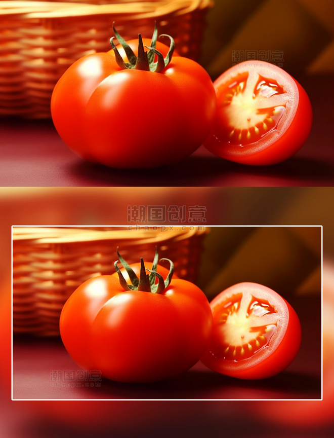 水果西红柿果篮摄影蔬菜