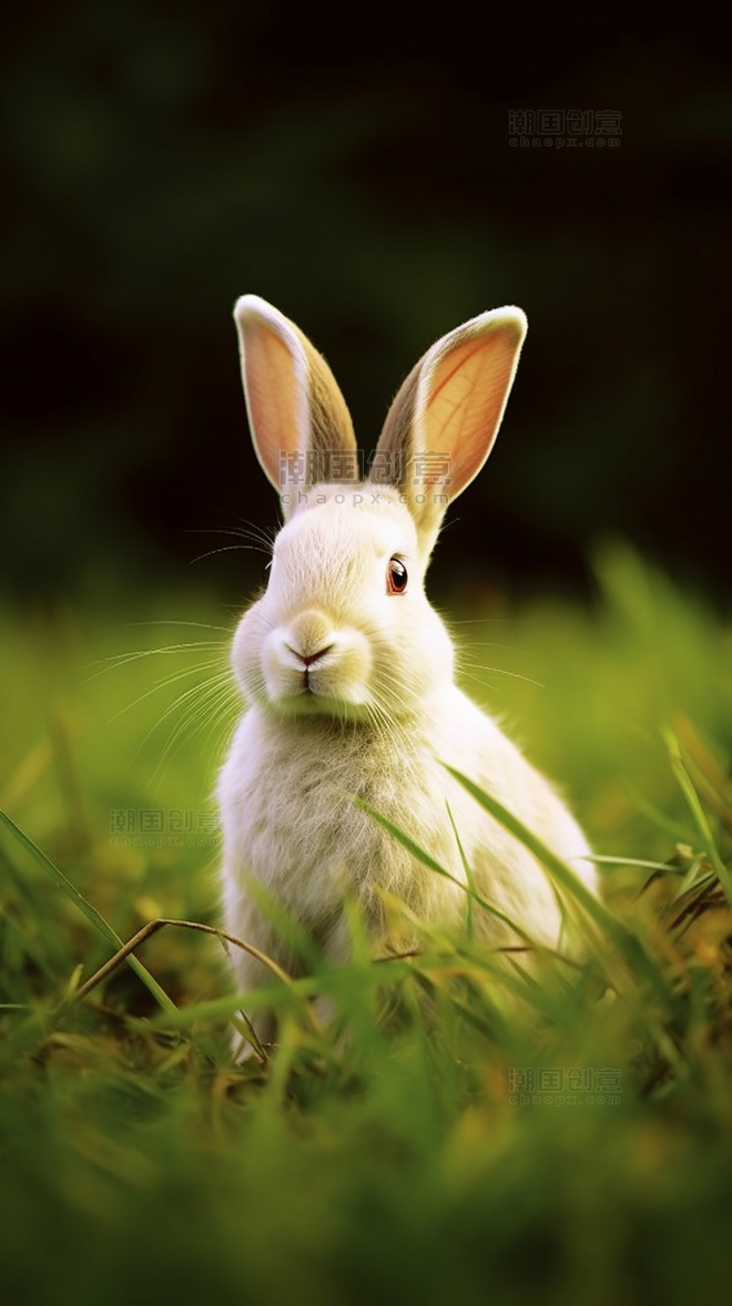 野外哺乳动物摄影图超级清晰兔子白天家畜草地可爱兔子畜牧业