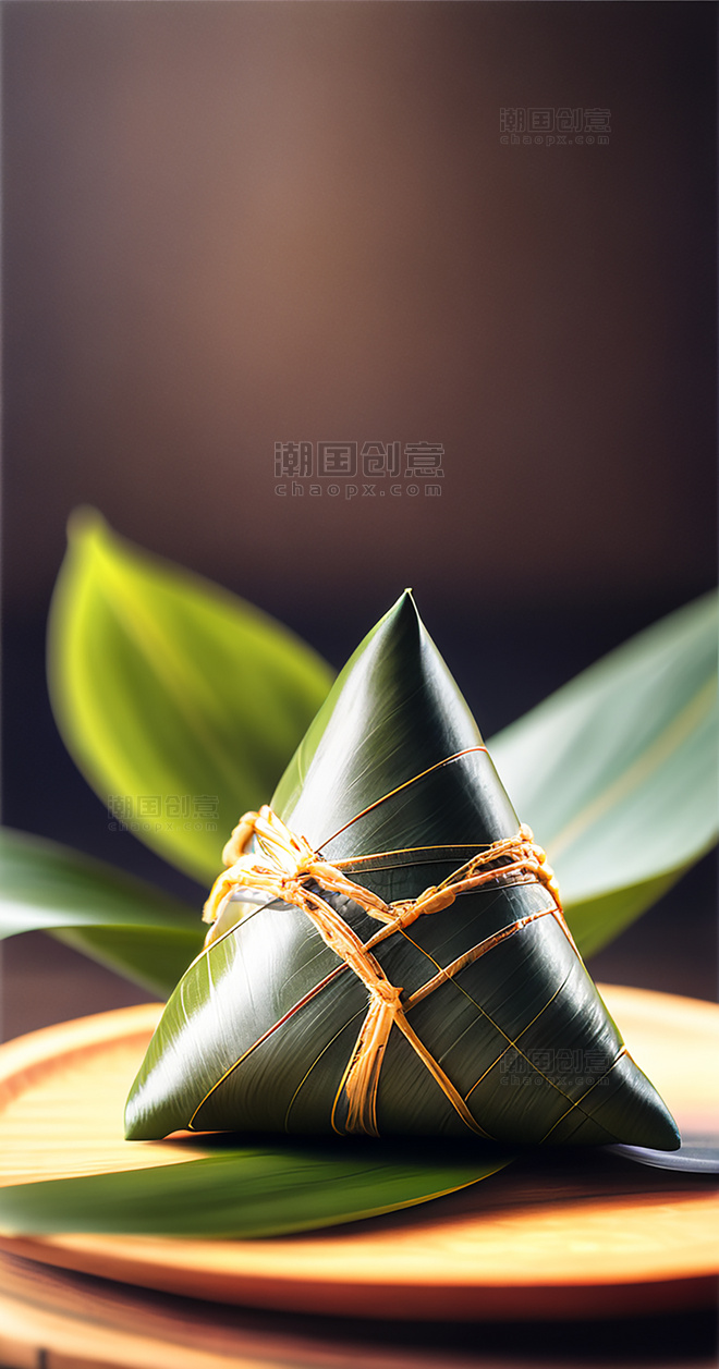 传统节日5月5端午节粽子棕叶摄影图