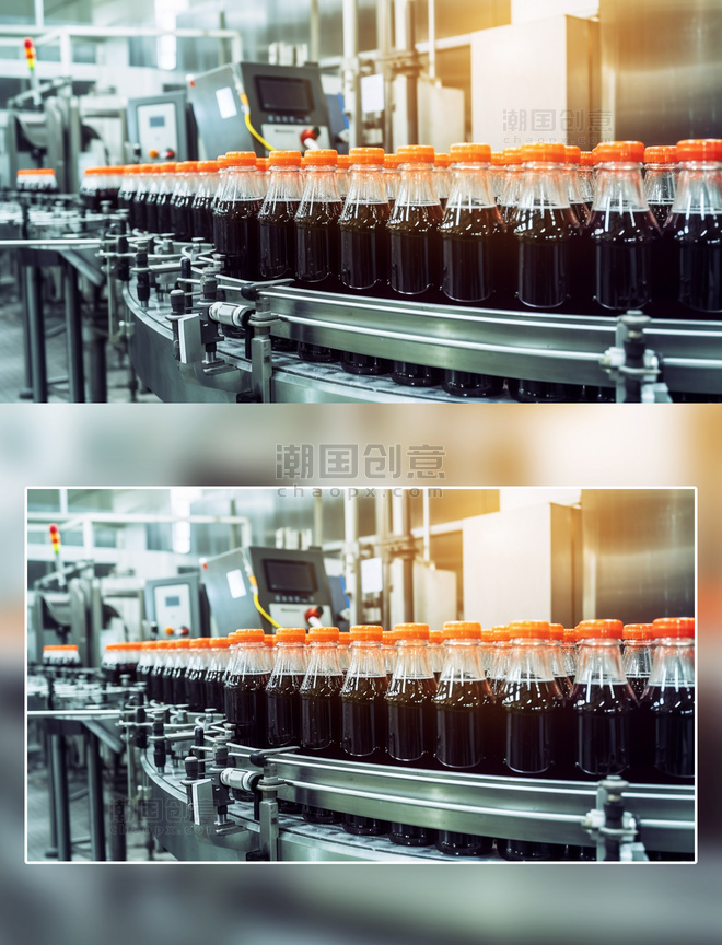 饮料生产线自动化工厂摄影流水线