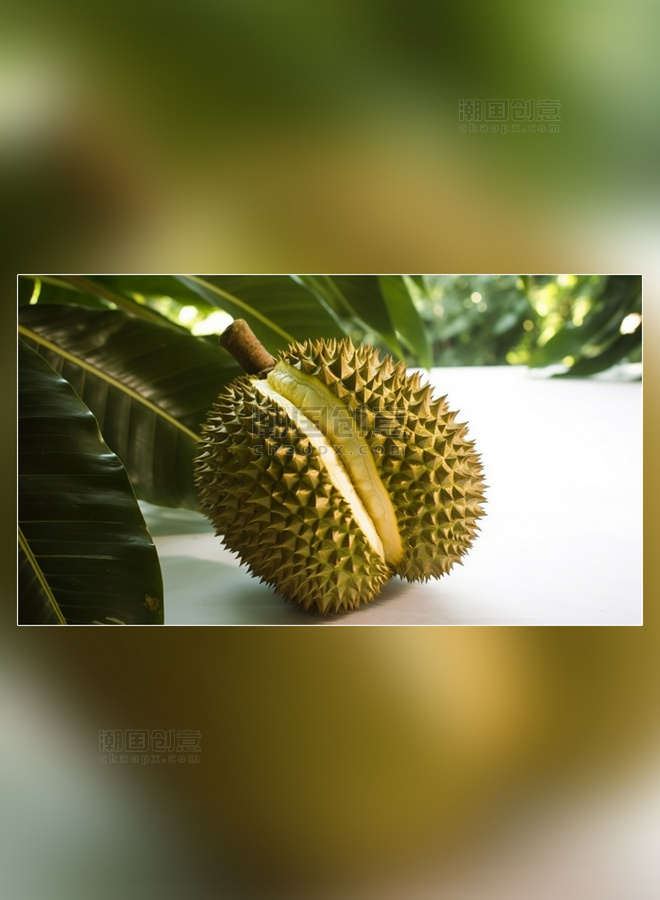热带水果果园榴莲树水果新鲜榴莲摄影图榴莲果园