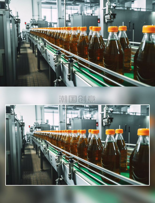 机械自动化生产线饮料摄影流水线