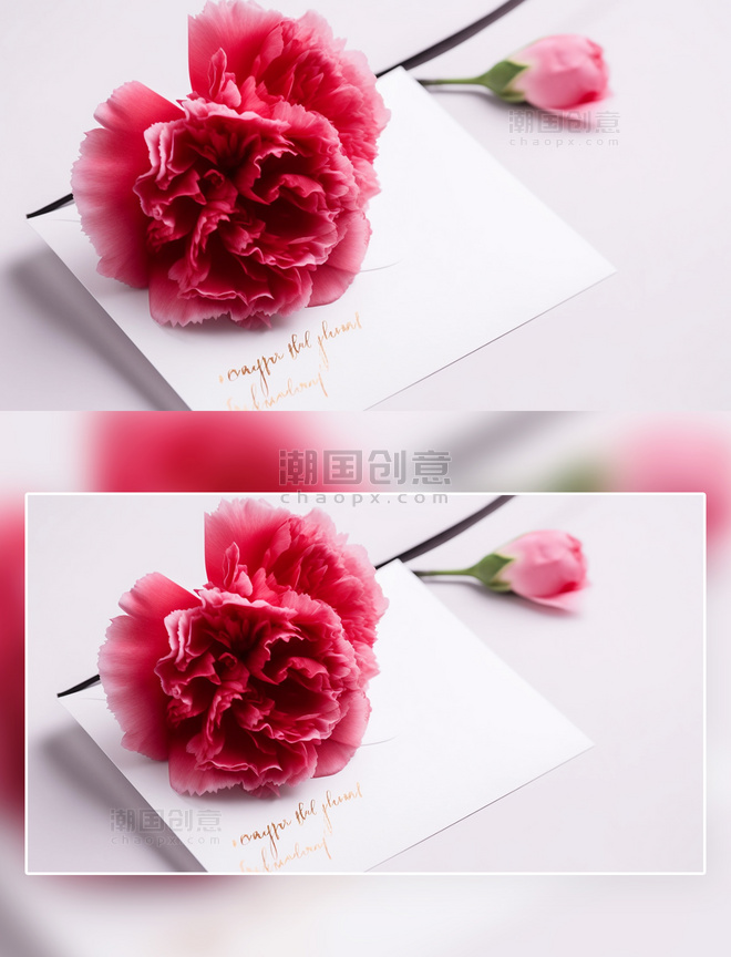 康乃馨花朵花卉信封摄影